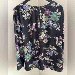 LOFT Black Floral Women's Blouse